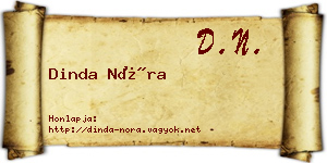 Dinda Nóra névjegykártya