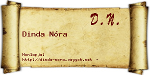 Dinda Nóra névjegykártya
