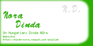 nora dinda business card