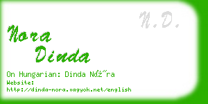 nora dinda business card